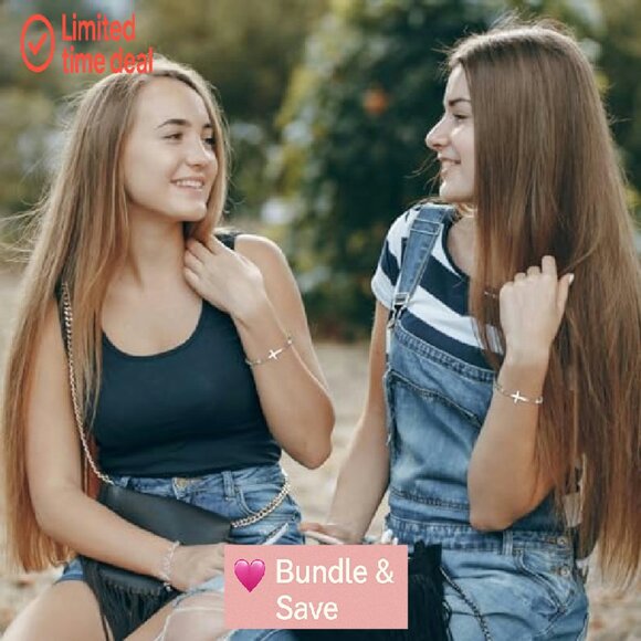 Adjustable Cross Bracelet with Natural Stones, Christian Friendship Gift - Picture 7 of 8